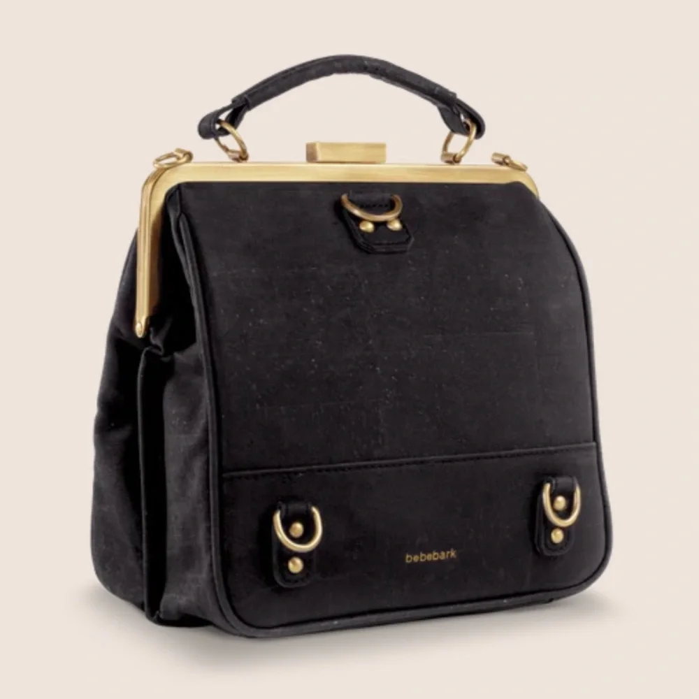 Laflore Paris Bebebark Black Mini Convertible Crossbody Clutch - Picture 9 of 14